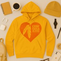 Every Child Matters Native American Feather Heart Hoodie