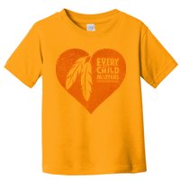 Every Child Matters Native American Feather Heart Toddler T-Shirt