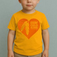 Every Child Matters Native American Feather Heart Toddler T-Shirt