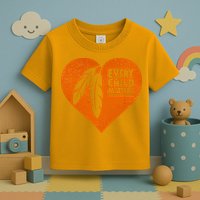 Every Child Matters Native American Feather Heart Toddler T-Shirt