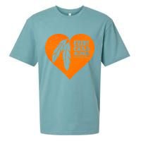 Every Child Matters Native American Feather Heart Sueded Cloud Jersey T-Shirt