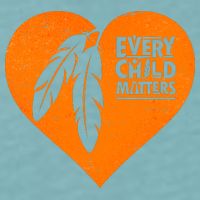 Every Child Matters Native American Feather Heart Sueded Cloud Jersey T-Shirt