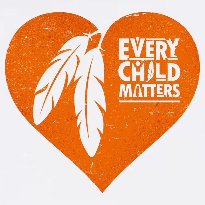 Every Child Matters Native American Feather Heart Garment-Dyed Sweatshirt