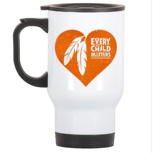 Every Child Matters Native American Feather Heart Stainless Steel Travel Mug