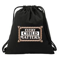 Every Child Matters Native American Indigenous Children Orange Day Drawstring Bag