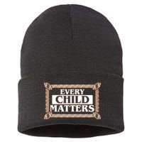 Every Child Matters Native American Indigenous Children Orange Day Sustainable Knit Beanie
