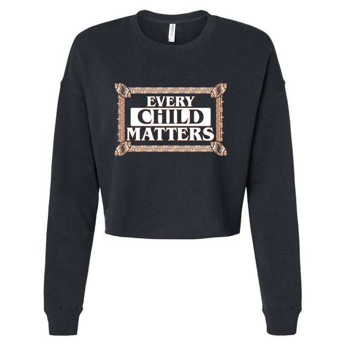 Every Child Matters Native American Indigenous Children Orange Day Cropped Pullover Crew