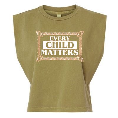 Every Child Matters Native American Indigenous Children Orange Day Garment-Dyed Women's Muscle Tee