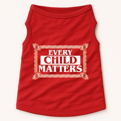 Every Child Matters Native American Indigenous Children Orange Day Doggie Tank