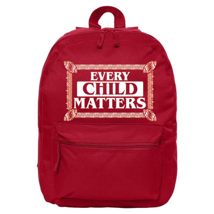 Every Child Matters Native American Indigenous Children Orange Day 16 in Basic Backpack