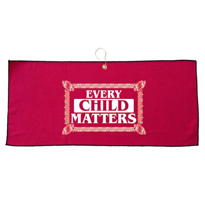 Every Child Matters Native American Indigenous Children Orange Day Large Microfiber Waffle Golf Towel