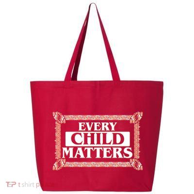Every Child Matters Native American Indigenous Children Orange Day 25L Jumbo Tote
