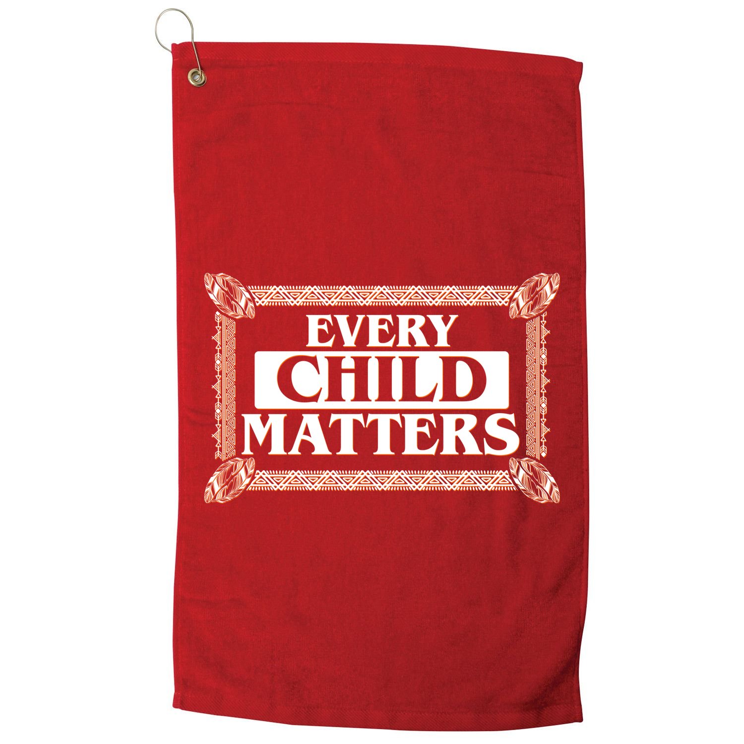 Every Child Matters Native American Indigenous Children Orange Day Golf Towel