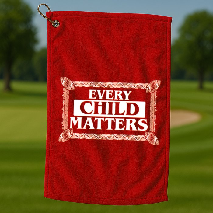 Every Child Matters Native American Indigenous Children Orange Day Golf Towel