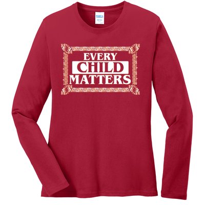 Every Child Matters Native American Indigenous Children Orange Day Ladies Long Sleeve Shirt