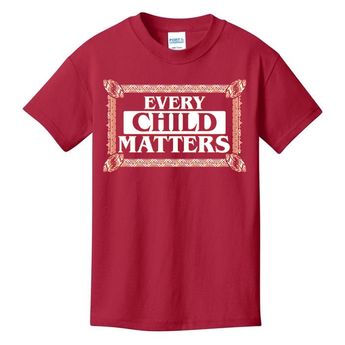 Every Child Matters Native American Indigenous Children Orange Day Kids T-Shirt