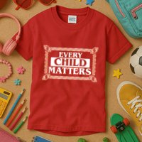 Every Child Matters Native American Indigenous Children Orange Day Kids T-Shirt