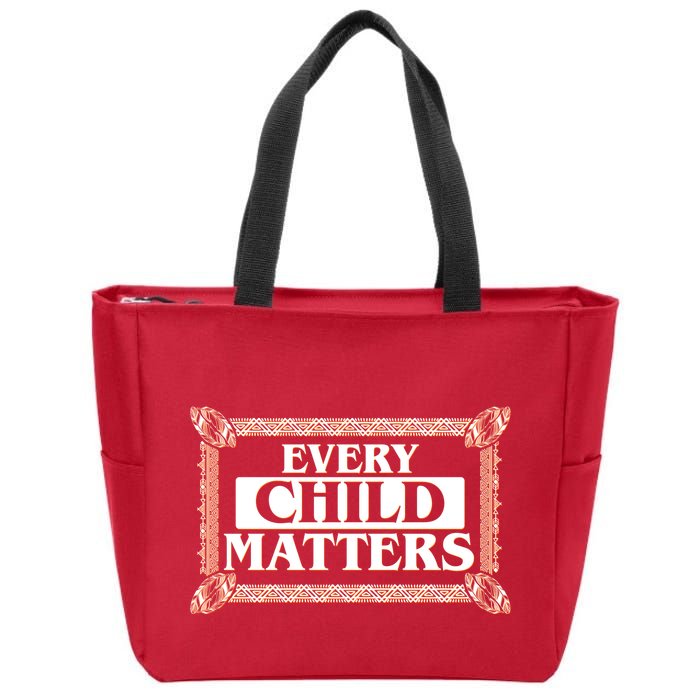 Every Child Matters Native American Indigenous Children Orange Day Zip Tote Bag