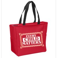 Every Child Matters Native American Indigenous Children Orange Day Zip Tote Bag