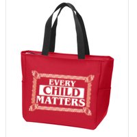 Every Child Matters Native American Indigenous Children Orange Day Zip Tote Bag