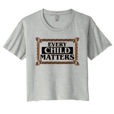 Every Child Matters Native American Indigenous Children Orange Day Women's Crop Top Tee