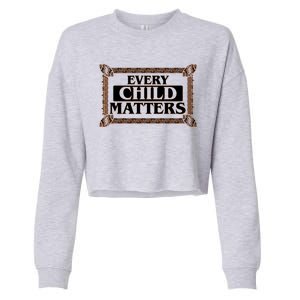 Every Child Matters Native American Indigenous Children Orange Day Cropped Pullover Crew