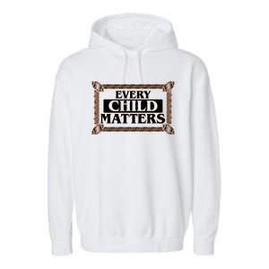 Every Child Matters Native American Indigenous Children Orange Day Garment-Dyed Fleece Hoodie