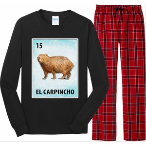 El Carpincho Mexican Capybara Cards Long Sleeve Pajama Set