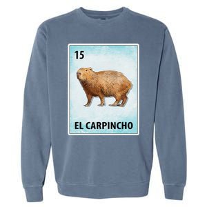 El Carpincho Mexican Capybara Cards Garment-Dyed Sweatshirt