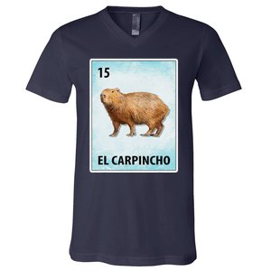 El Carpincho Mexican Capybara Cards V-Neck T-Shirt