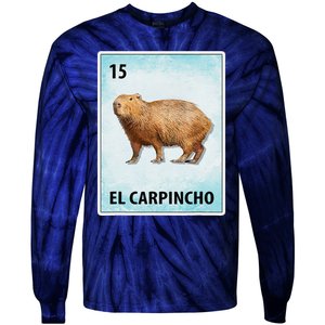 El Carpincho Mexican Capybara Cards Tie-Dye Long Sleeve Shirt