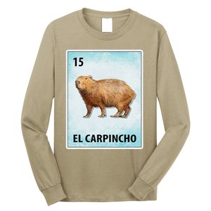 El Carpincho Mexican Capybara Cards Long Sleeve Shirt