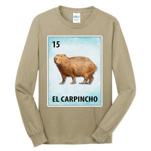 El Carpincho Mexican Capybara Cards Tall Long Sleeve T-Shirt