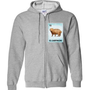 El Carpincho Mexican Capybara Cards Full Zip Hoodie