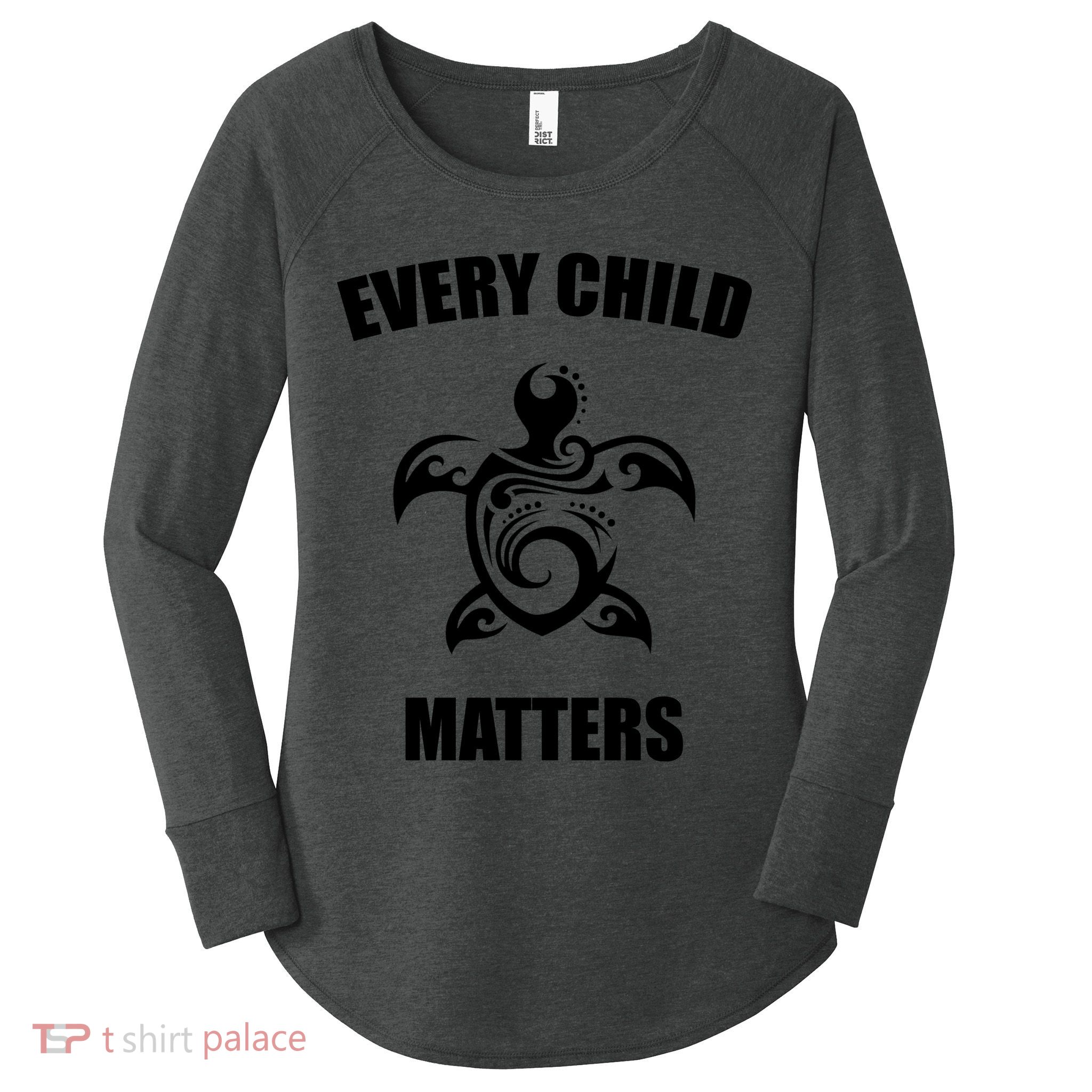 Every Child Matters Turtle Orange Day Women's Perfect Tri Tunic Long Sleeve Shirt