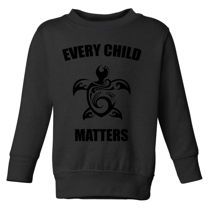Every Child Matters Turtle Orange Day Toddler Sweatshirt