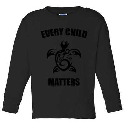 Every Child Matters Turtle Orange Day Toddler Long Sleeve Shirt