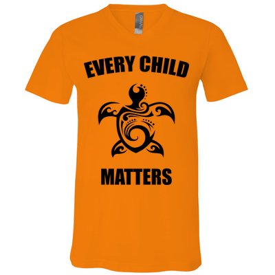 Every Child Matters Turtle Orange Day V-Neck T-Shirt