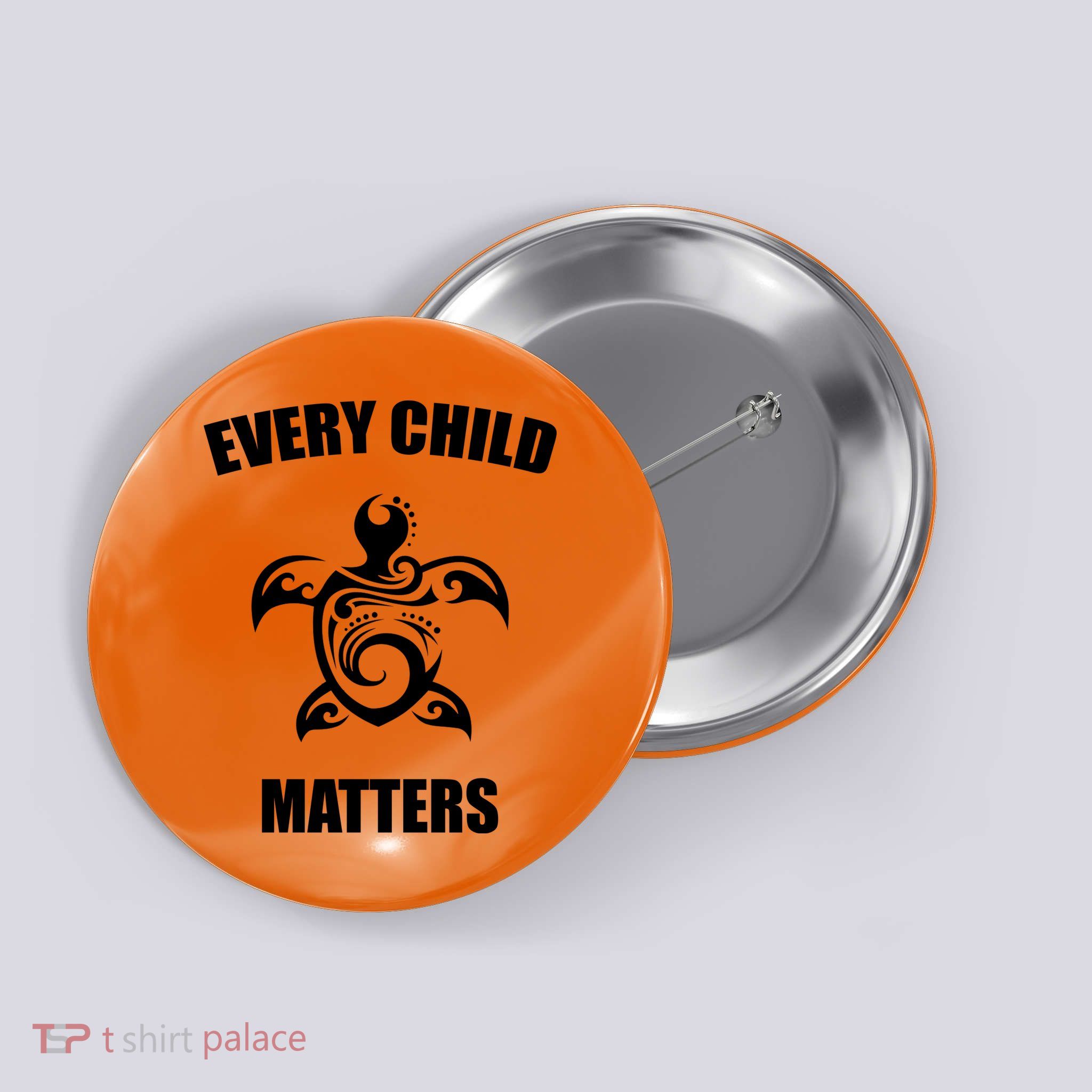 Every Child Matters Turtle Orange Day Button