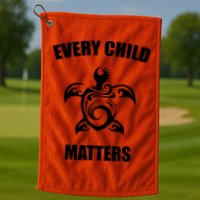 Every Child Matters Turtle Orange Day Golf Towel