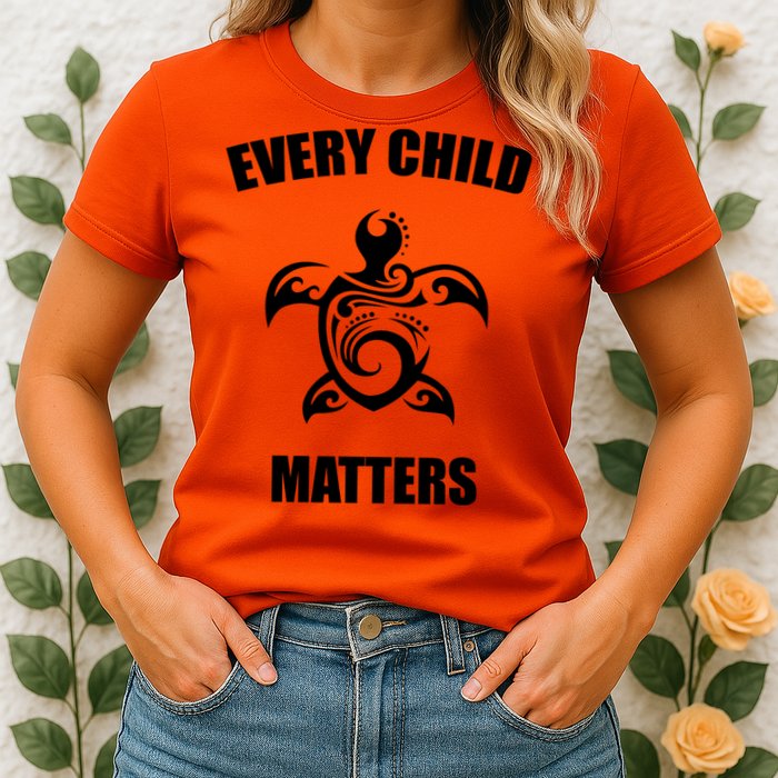 Every Child Matters Turtle Orange Day Womens T-Shirt