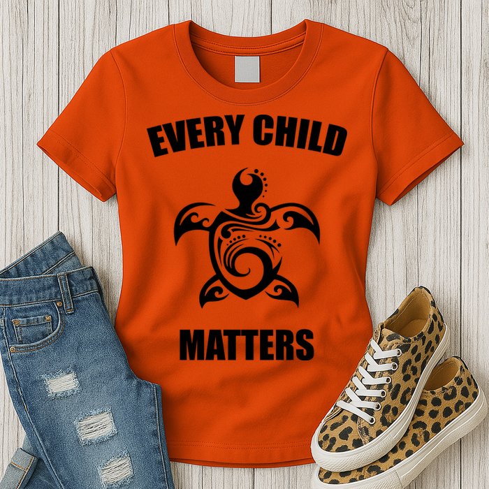 Every Child Matters Turtle Orange Day Womens T-Shirt