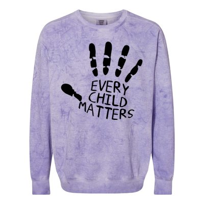 Every Child Matters Handprint Orange Day Colorblast Crewneck Sweatshirt