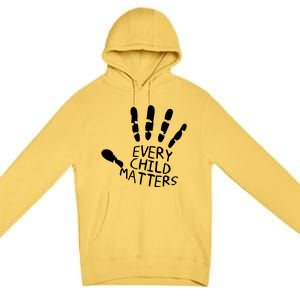 Every Child Matters Handprint Orange Day Premium Pullover Hoodie