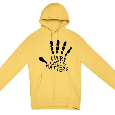 Every Child Matters Handprint Orange Day Premium Pullover Hoodie