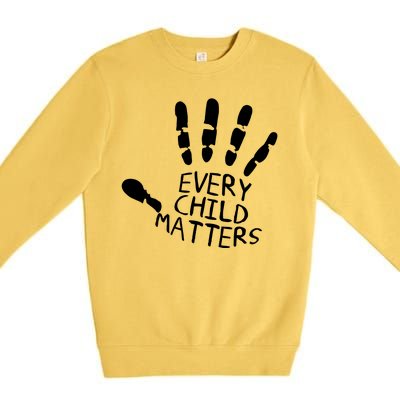 Every Child Matters Handprint Orange Day Premium Crewneck Sweatshirt