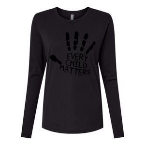 Every Child Matters Handprint Orange Day Womens Cotton Relaxed Long Sleeve T-Shirt