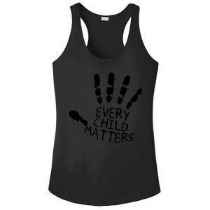 Every Child Matters Handprint Orange Day Ladies PosiCharge Competitor Racerback Tank