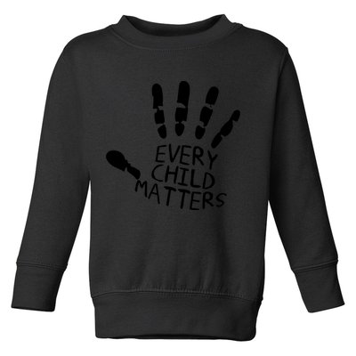 Every Child Matters Handprint Orange Day Toddler Sweatshirt