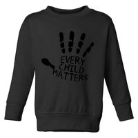 Every Child Matters Handprint Orange Day Toddler Sweatshirt